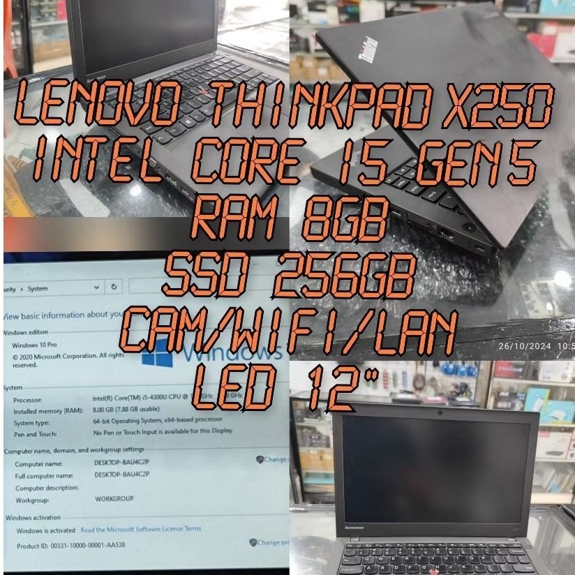 Laptop Second Lenovo Thinkpad X250