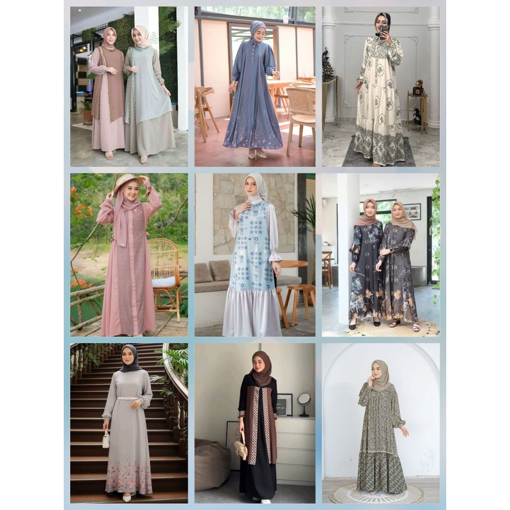 KHUSUS GROSIR KODE 3 (GAMIS DRESS MUSLIM ISI 5)