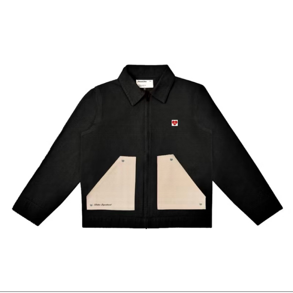 red/black work jacket Voll II Jakarta vibes ukuran s