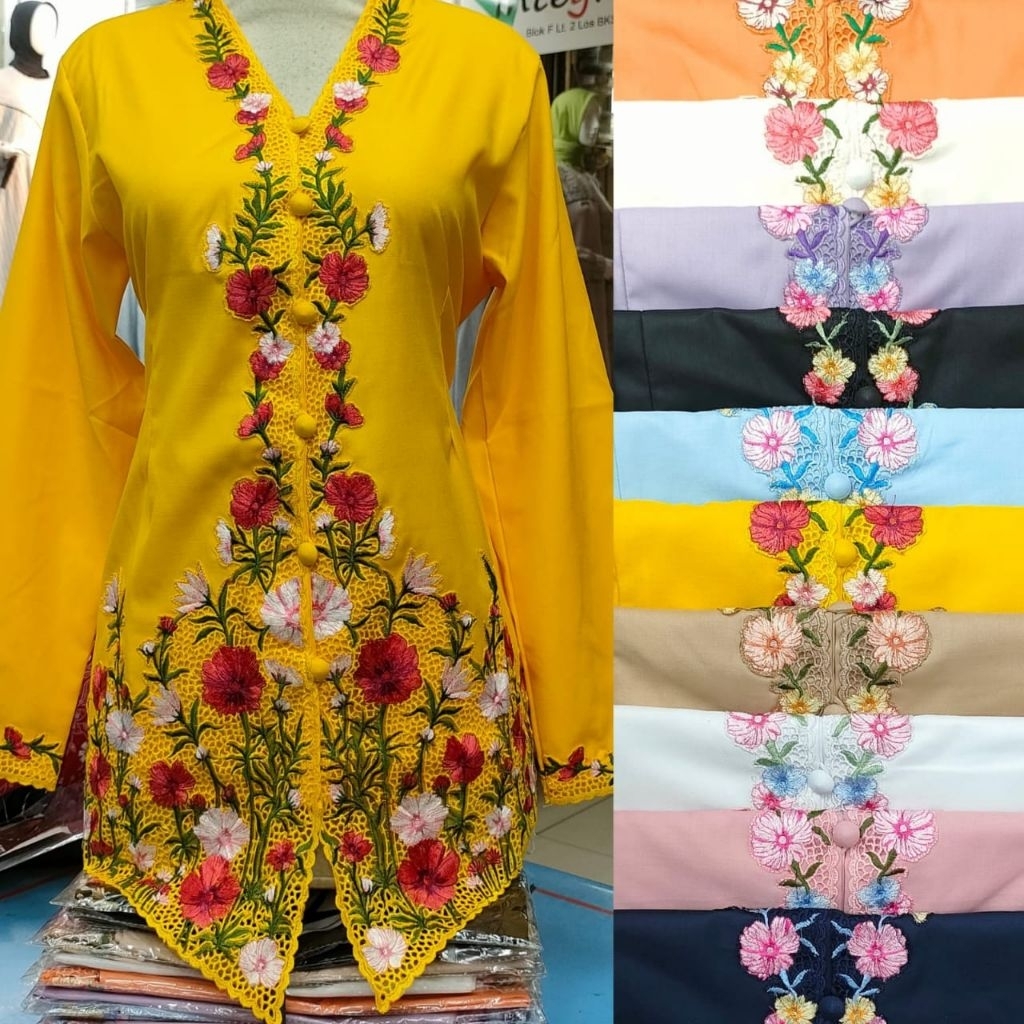 Kebaya Encim Bordir Kombinasi Warna Kebaya Encim Senada Kebaya Encim Nasional Kebaya Encim Polos Keb