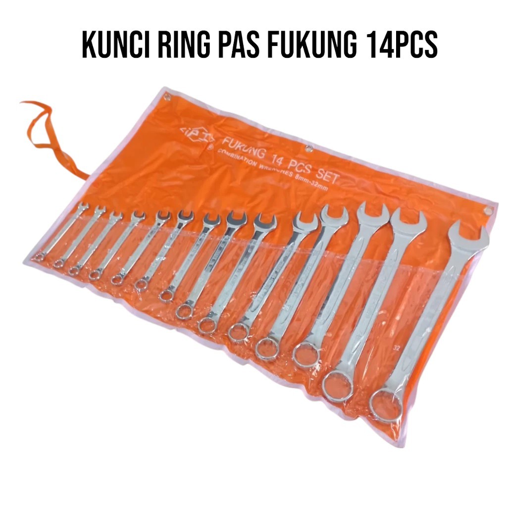 Kunci ring pas set 8-32 FUKUNG 14 pcs//FUKUNG ASLI