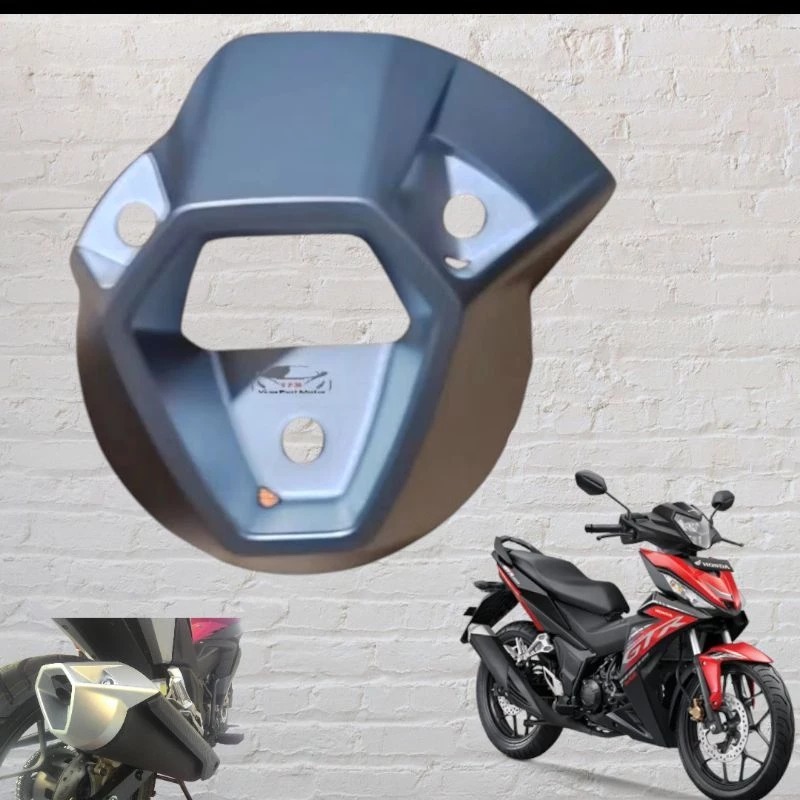 cover tail cap moncong ujung knalpot supra gtr 150 silver tutup knalpot belakang supra gtr 150