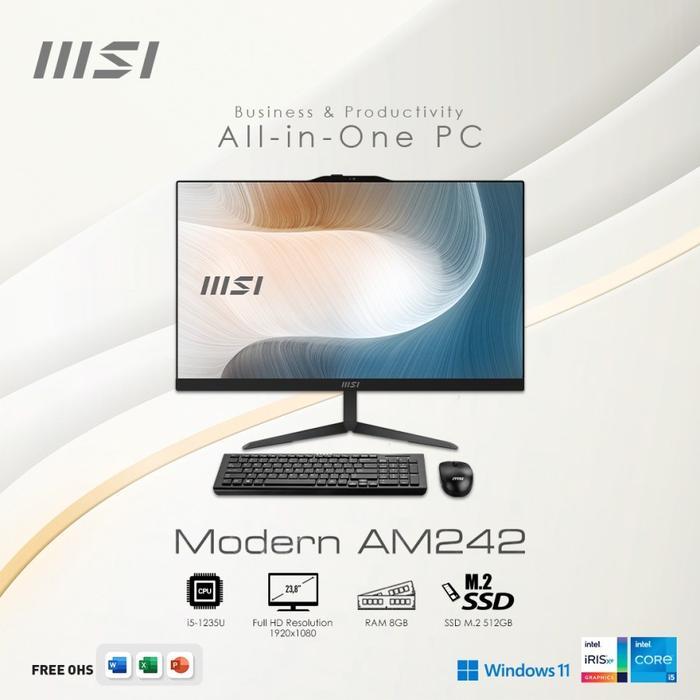 PC AIO MSI MODERN AM242 12M I5-1235U