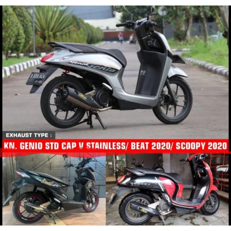 KNALPOT ROB1 HONDA GENIO BEAT 2020 SCOOPY 2020 ORIGINAL ROB1