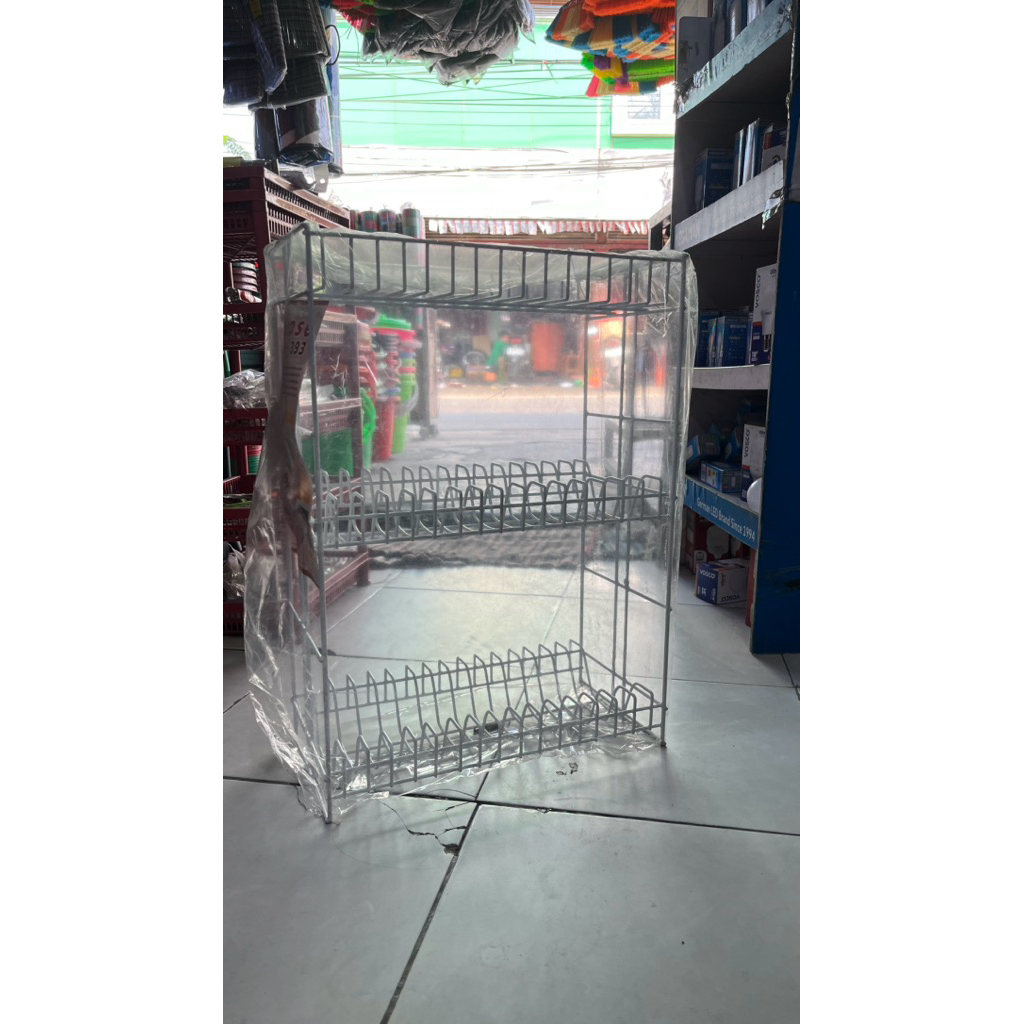 Rak Piring 3 Susun Rose 393 / Rak Piring Besi Anti Karat / Rak piring 3 Susun Tebal