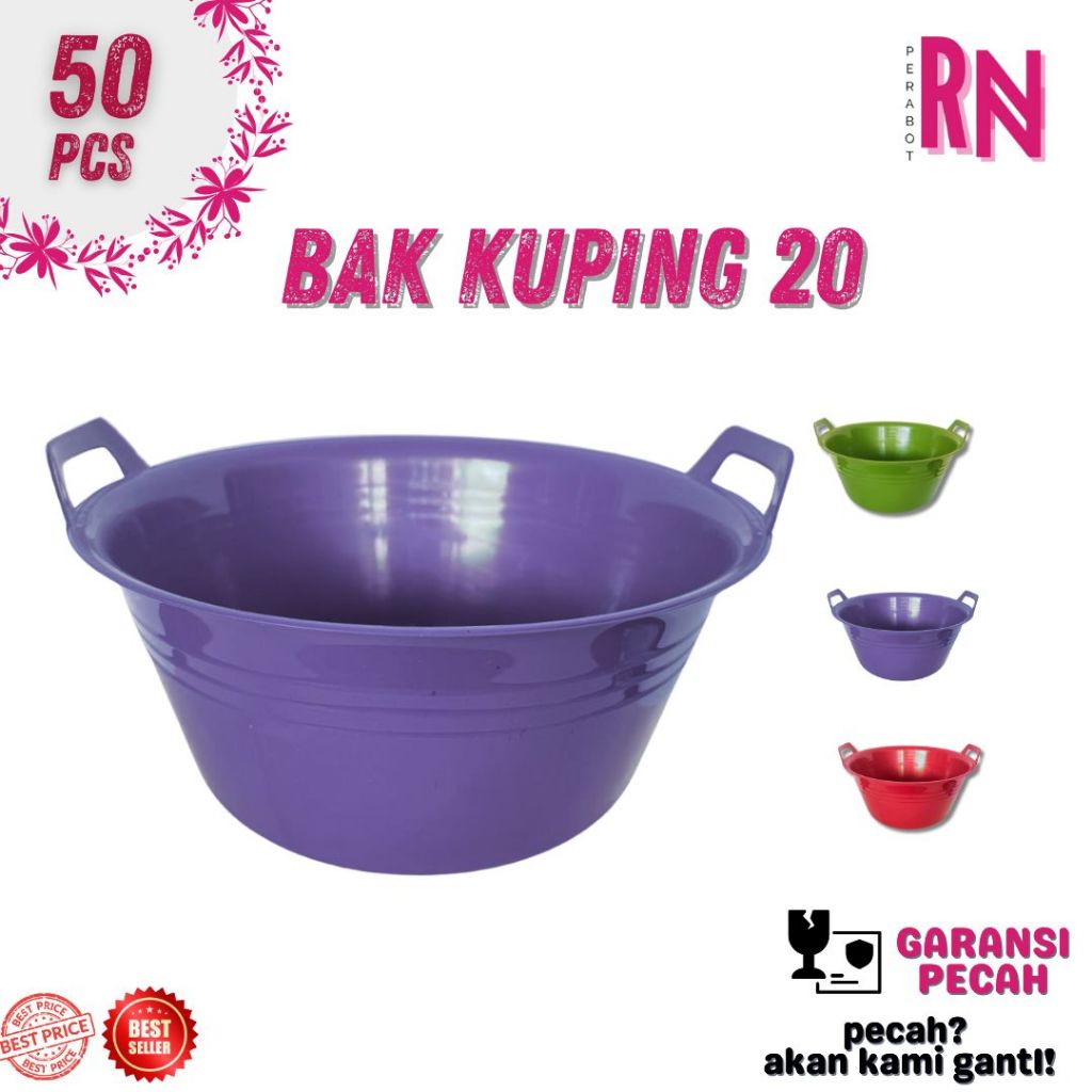 (50 PCS) BAK KUPING 20 / BAK PLASTIK / BAK SERBAGUNA / BAK JUMBO / BASKOM JUMBO