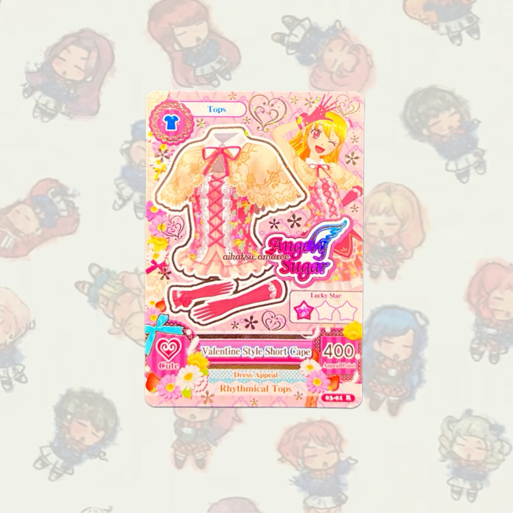 Aikatsu Rare Angely Sugar Valentine Style Short Cape Ichigo Hoshimiya