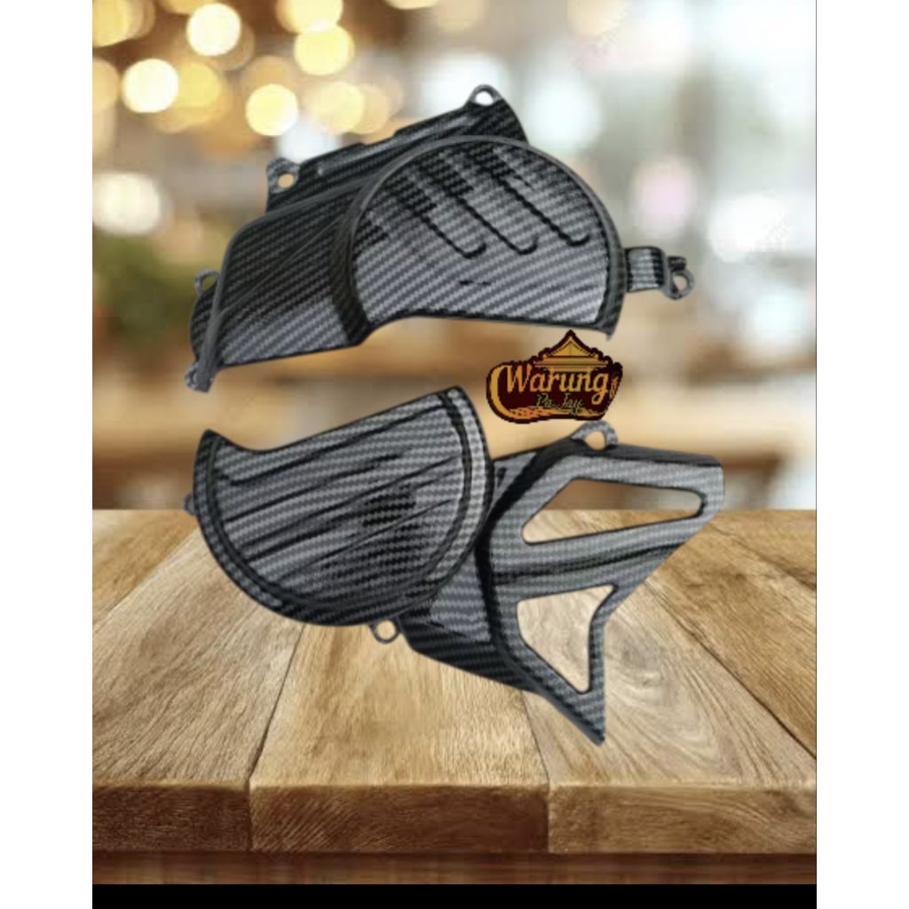 Tutup pelindung blok mesin crf150 Carbon Celup WTP Motip 56 cover mesin samping crf 1501