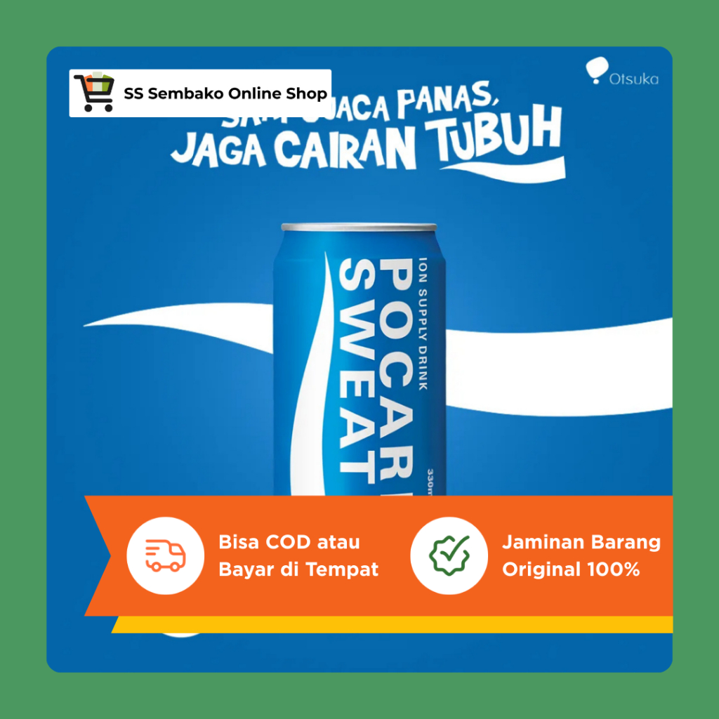 

Pocari Sweat Kaleng 330ml – 1 Pcs | Minuman Isotonik Ion Segar Pengganti Cairan Tubuh Elektrolit Sehat Praktis Menyegarkan Cocok Untuk Olahraga Aktivitas & Keseharian