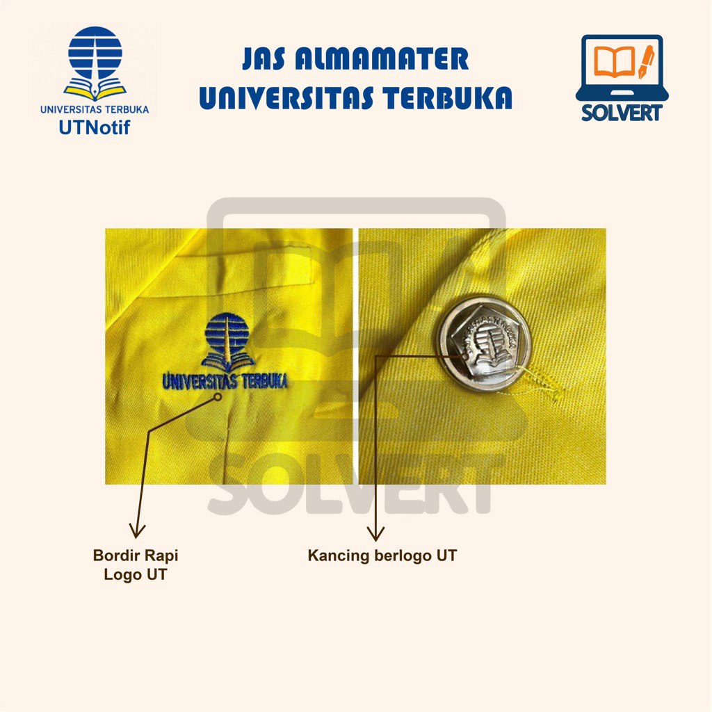 big sale ready stock jas almamater universitas terbuka ut - jaket jas almet kampus mahasiswa kancing
