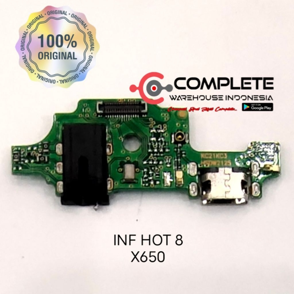 BOARD CAS INFINIX HOT 8 / X650 / KONEKTOR CAS INFINIX HOT 8 X650 / PCB BOARD CHARGER INFINIX X650 HO