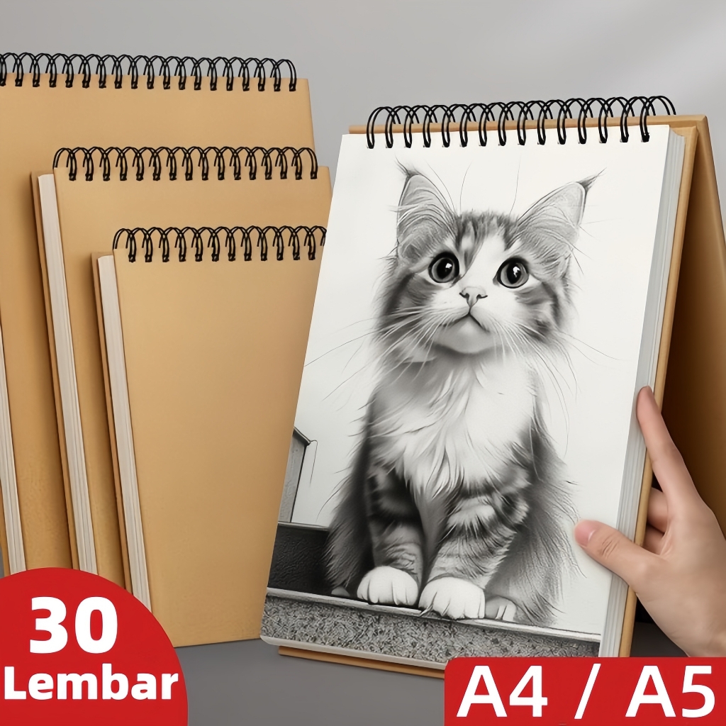 Sketchbook Watercolor 250gsm A4 A5 Ring Spiral || Sketchbook A4 A5 250gsm Watercolor Ring Spiral