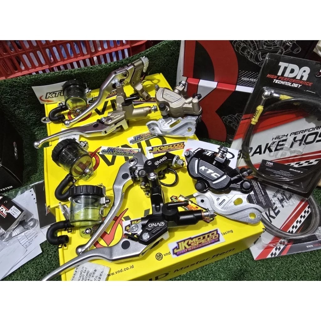TERMURAH  Master rem VND racing + kaliper cakram KTC + selang TDR PREMIUM RACING kanan kiri kopling 