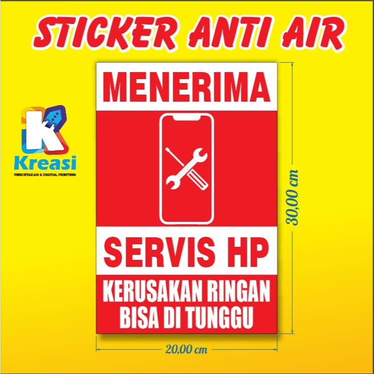 stiker service hp / stiker konter