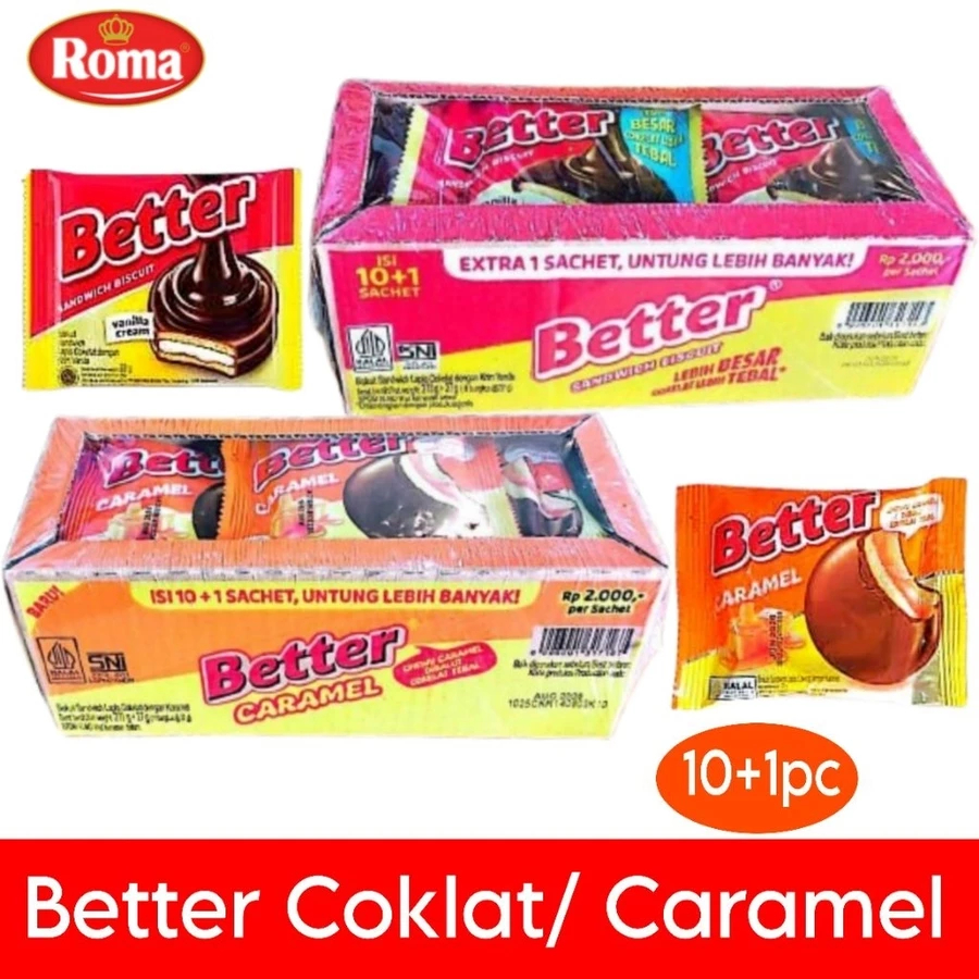 (BOX) Better Sandwich Biscuit Vanilla Caramel (10 + 1pcs)
