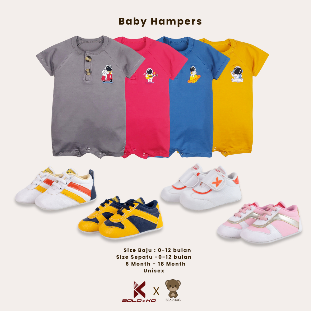 Baby Boy Hampers - Astro Baby Romper Cotton & Sepatu Bayi - Hampers Bayi/Hampers Bayi Laki-laki