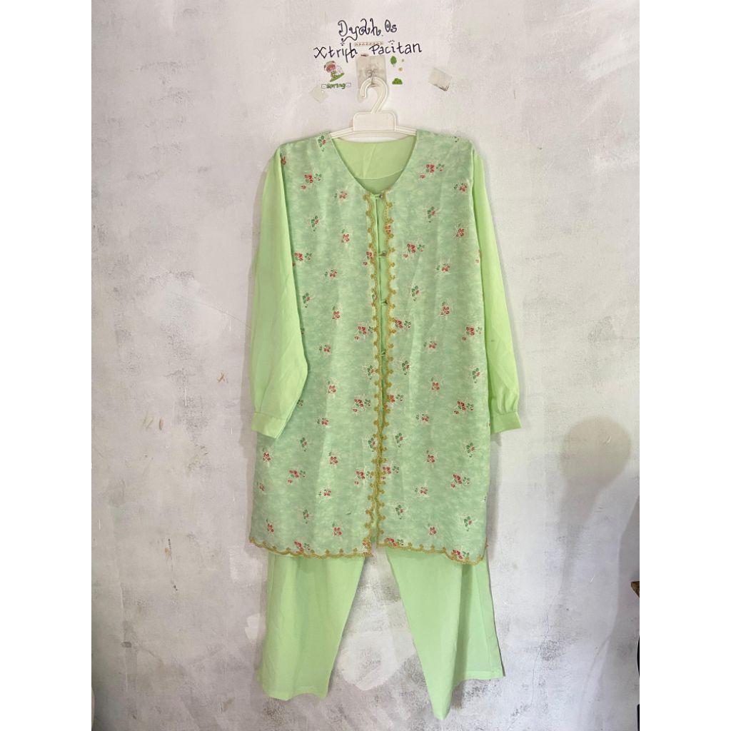 setelan tunik muslim setelan Melayu/long tunik