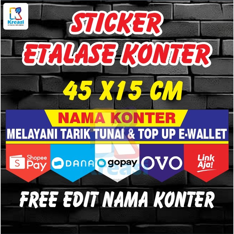 STIKER KONTER / STIKER ETALASE KONTER VARIASI