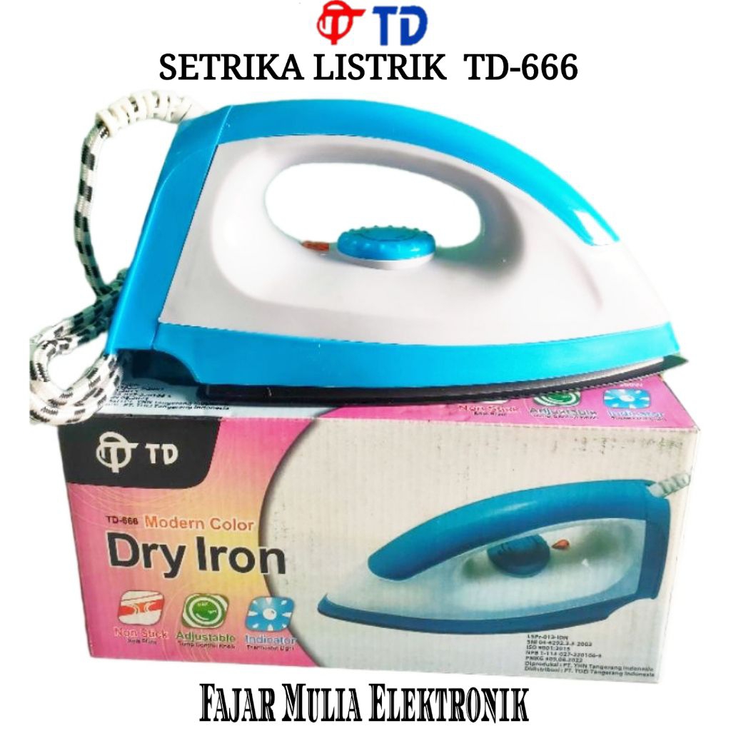 SETRIKA TD DRY IRON 666 Setrika Kering