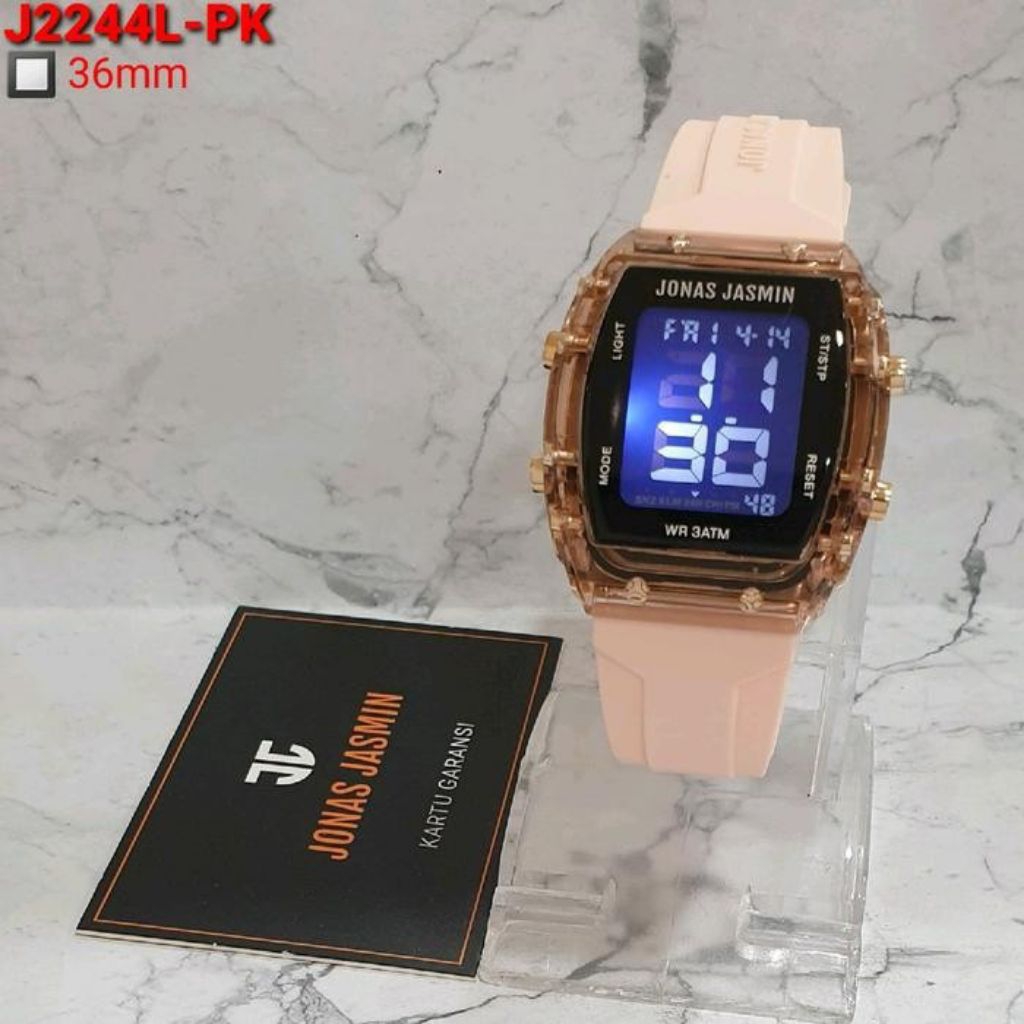Jam Tangan Wanita JONAS JASMIN 2244 Digital Rubber Original