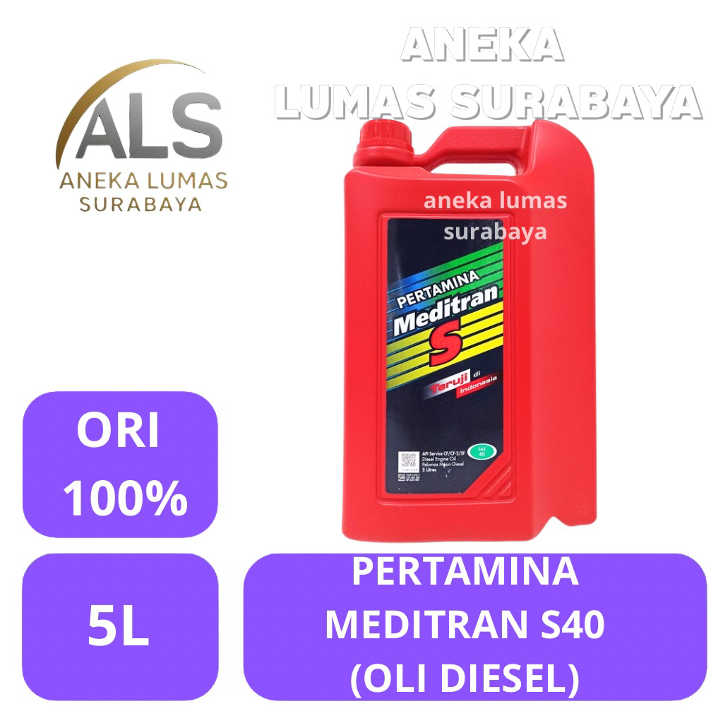 Oli PERTAMINA MEDITRAN S SAE 40 5Liter / Oli Mesin Diesel Pertamina Meditran S40 5L Original