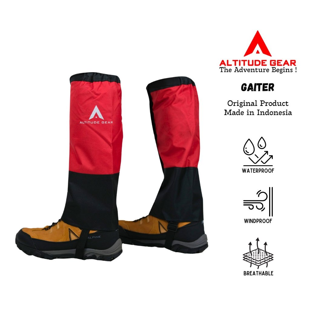 Altitude Gear Gaiter Waterproof Hiking Dewasa Gaiter Pelindung Sepatu Kaki