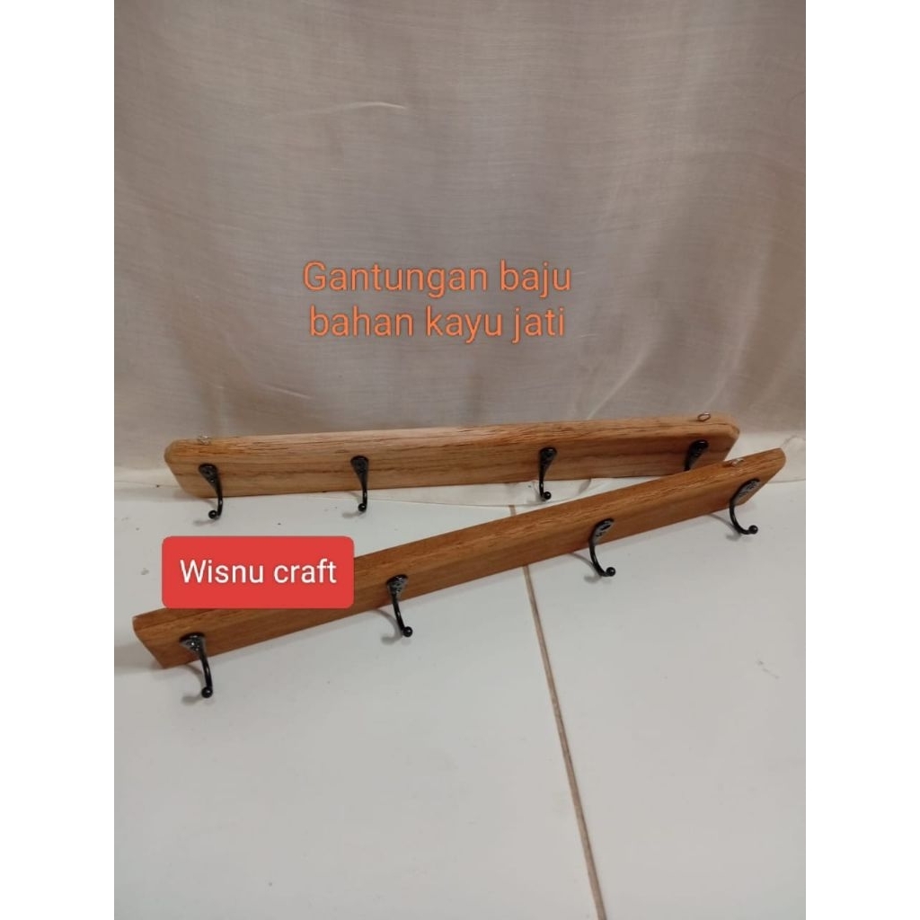 Gantungan baju kayu jati
