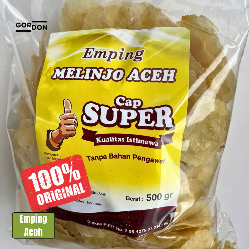 Emping Aceh Super, Emping Aceh Melinjo Mentah, Emping 500gram, Emping Melinjo 500 gram