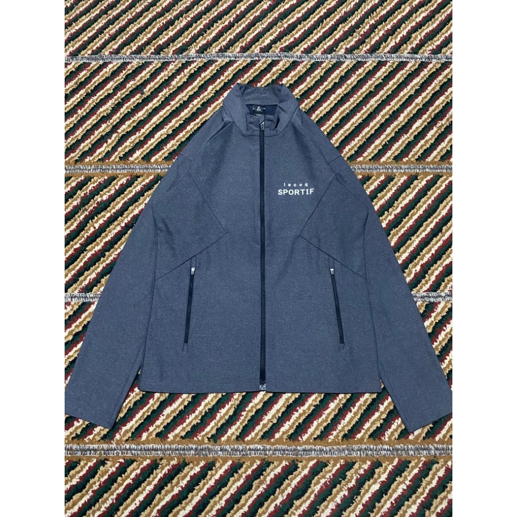 Tracktop Lecoq Sportif Softshell  ( Like New ) | Jaket Lecoq Sportif Abu