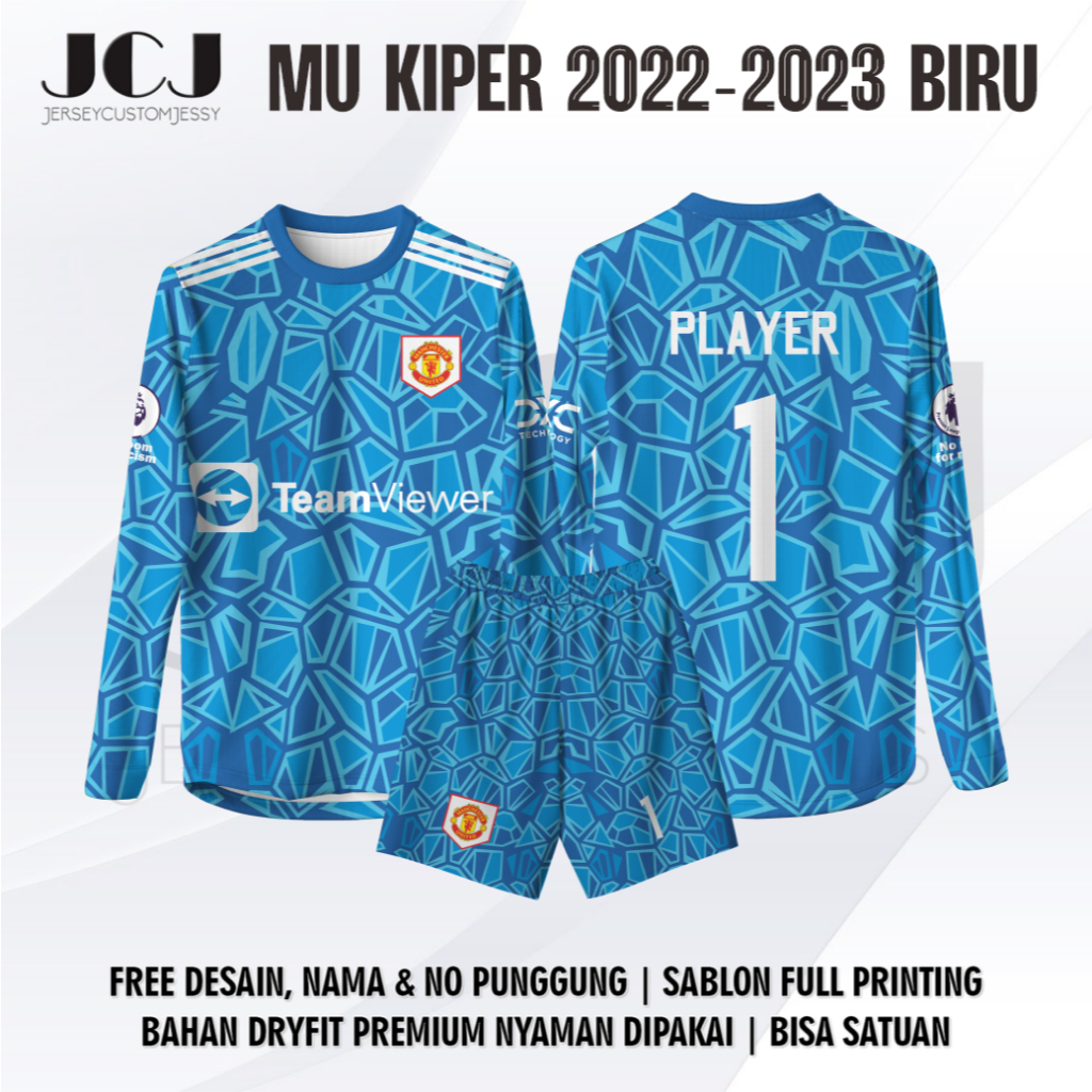Jersey sepak bola MU KIPEER 2022-2023 PANJANG free Custom Nama dan nomor untuk Dewasa dan anak- anak