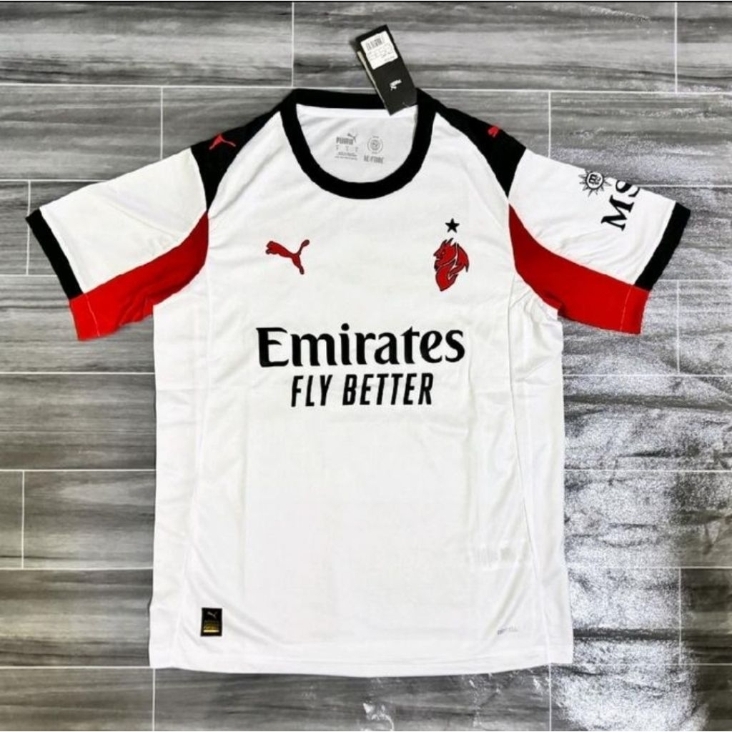 Jersey Kaos Baju Sepak Bola AC Milan Milano Milanisti Home Away 3rd Third Putih White Big Size XXL 2