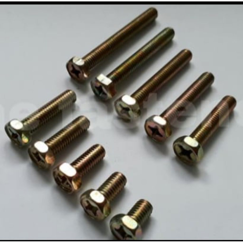 mur baut iso/ind M5x25 baut obeng + baut kunci