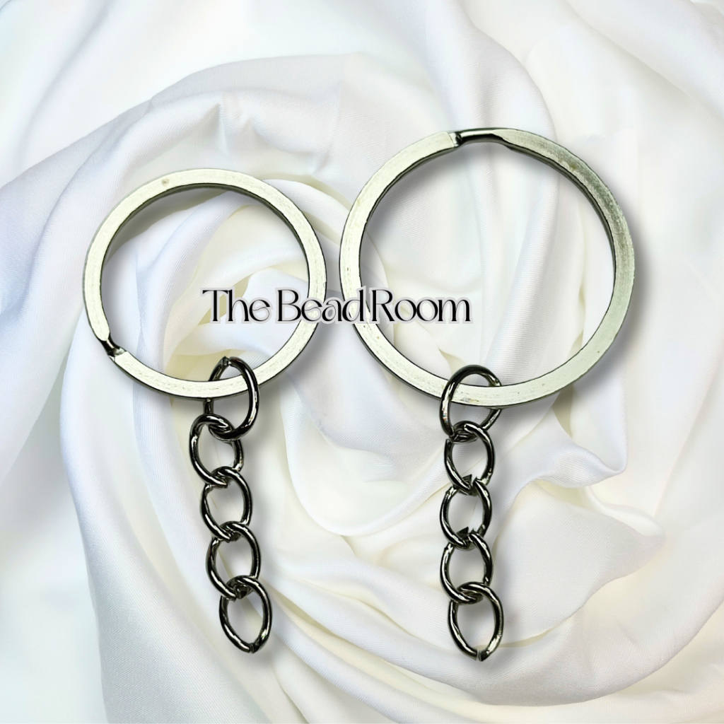 Ring Gantungan Kunci Besi Tebal Stainless + Pengait / Gantungan Kunci Rantai / Gantungan Kunci Diy M