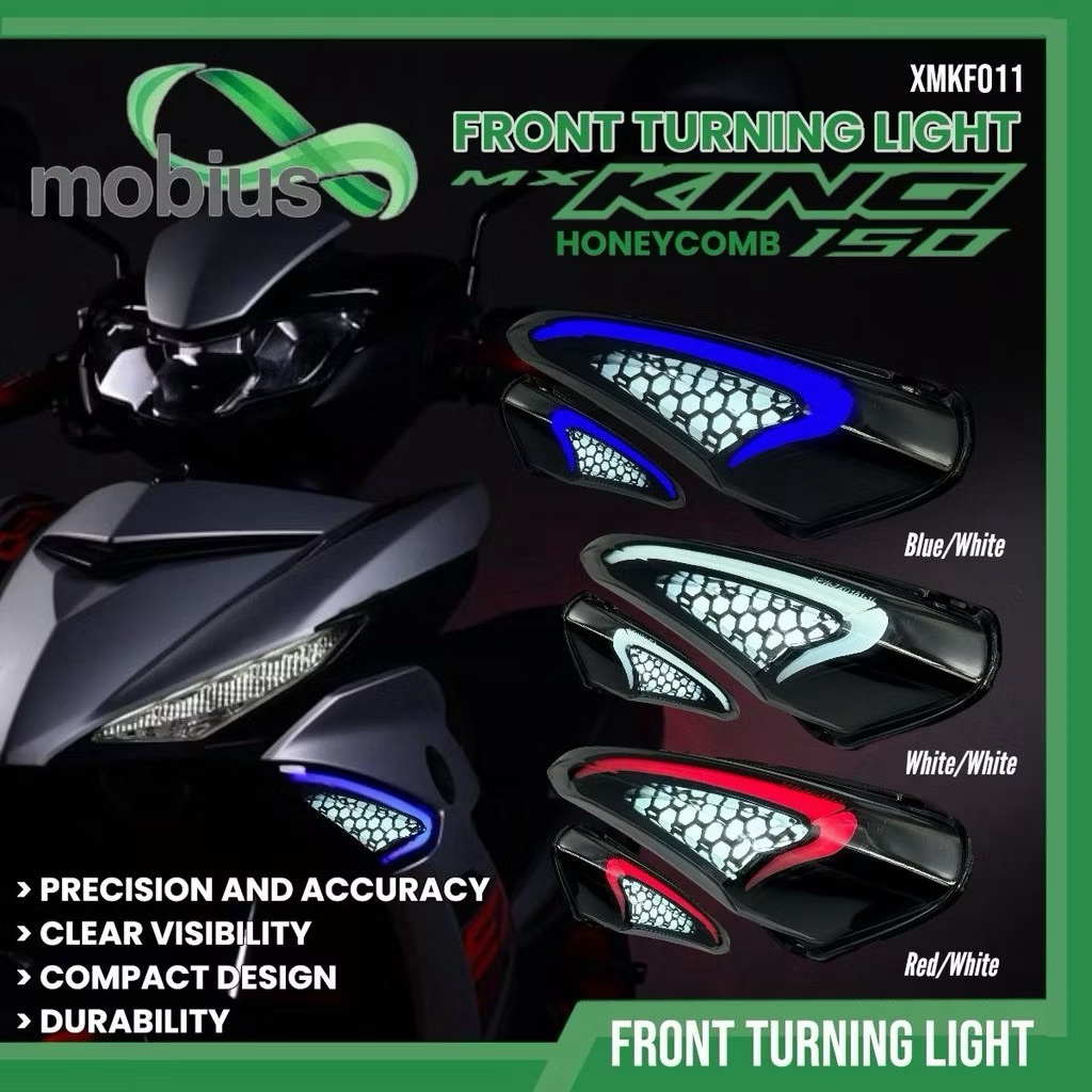 Lampu Alis Senja Depan MX KING MOBIUS Model Honeycomb Mika Smoke