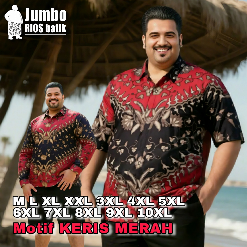 Batik JUMBO Pria – JUMBORIOS Keris - Ukuran Besar Sampai 10XL Nyaman Dipakai