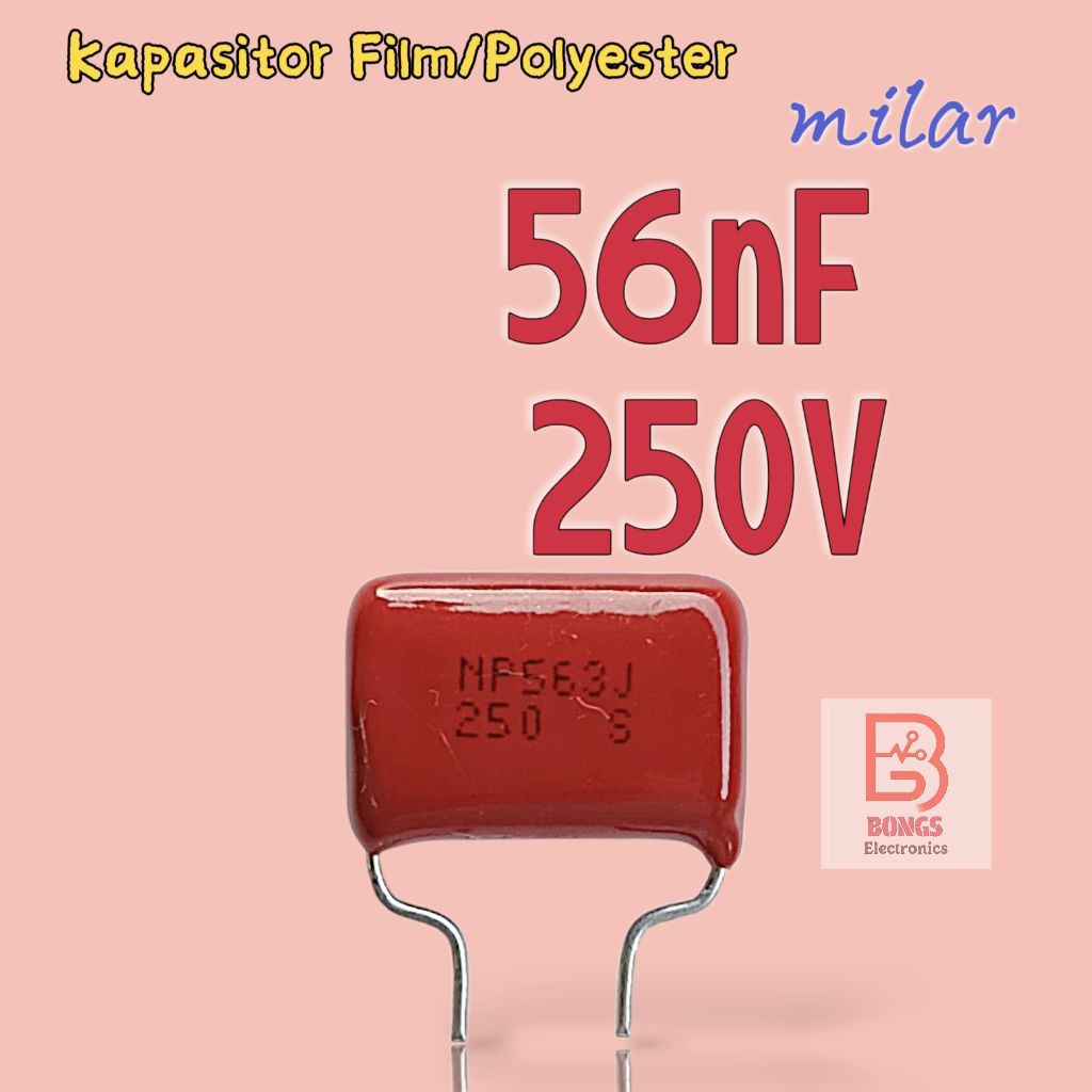 56nF 250V Kapasitor Film /Milar -+5%