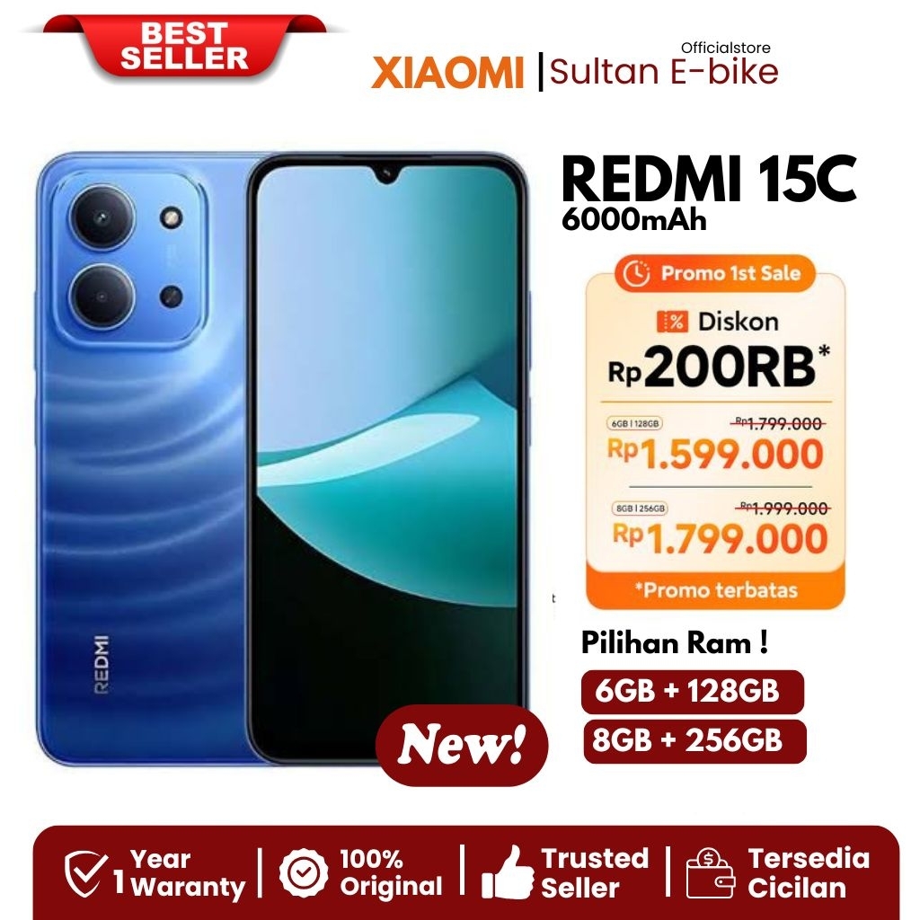 Xiaomi Redmi 15C 8/256GB 6/128GB New Produk Garansi Resmi Official Store