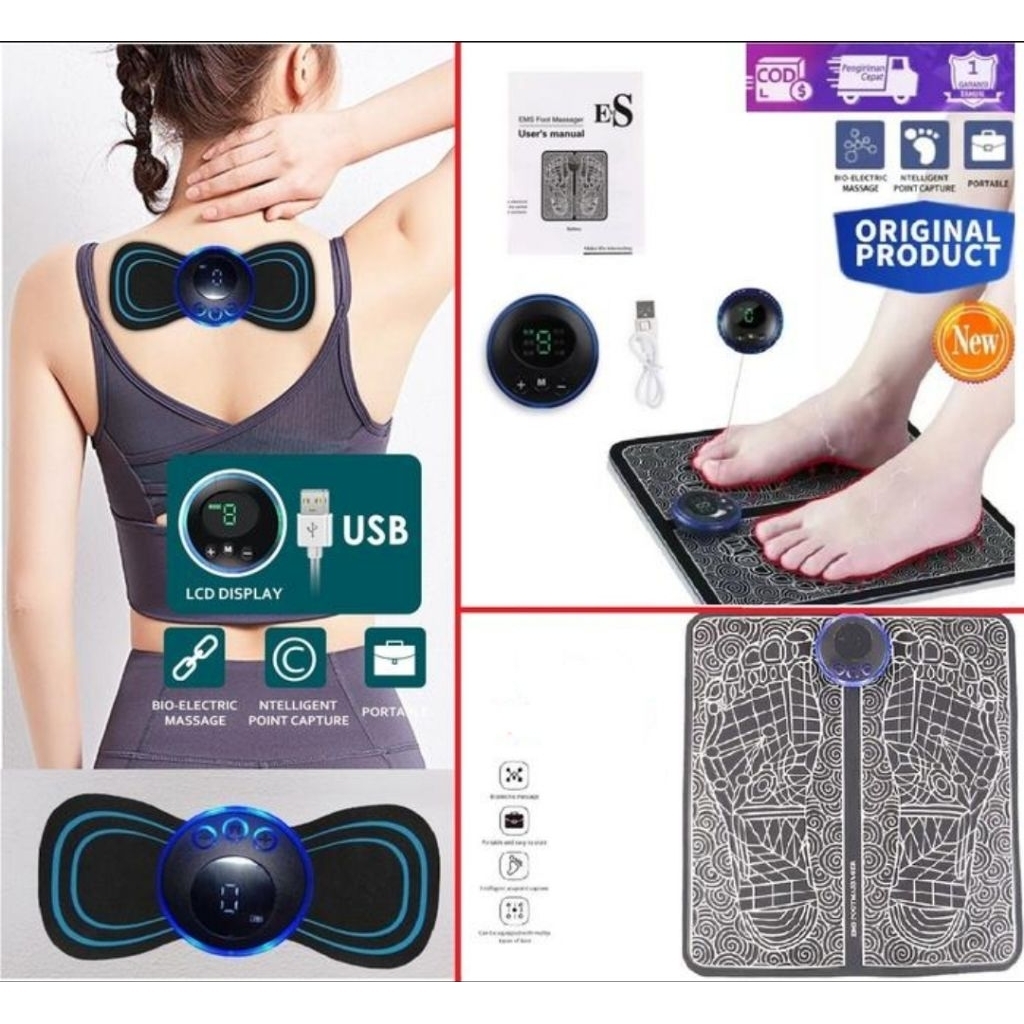 EMS Alat Pijat Elektrik Terapi Leher Kaki Punggung Memijat Leher Listrik EMS PAD Akupuntur Pijat Pun
