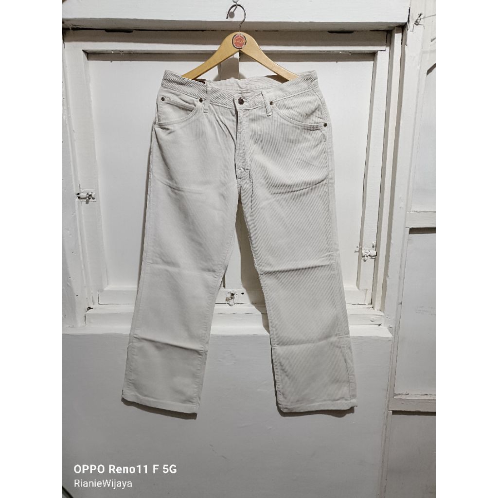 Vintage 90s Westerner Lee Sanforized Corduroy Unisex White Pants