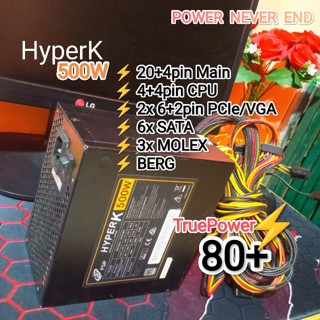 FSP Hyper 500W 80+ PSU HyperK Hexa plus 500 bronze
