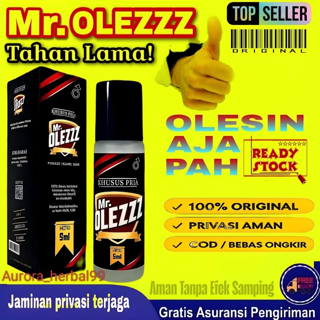 Minyak Oles Pria Terbaik (MR.OLEZZZ ) Herbal Oles TahanLama Peria Tidak Kebas Produk Original ObatKu