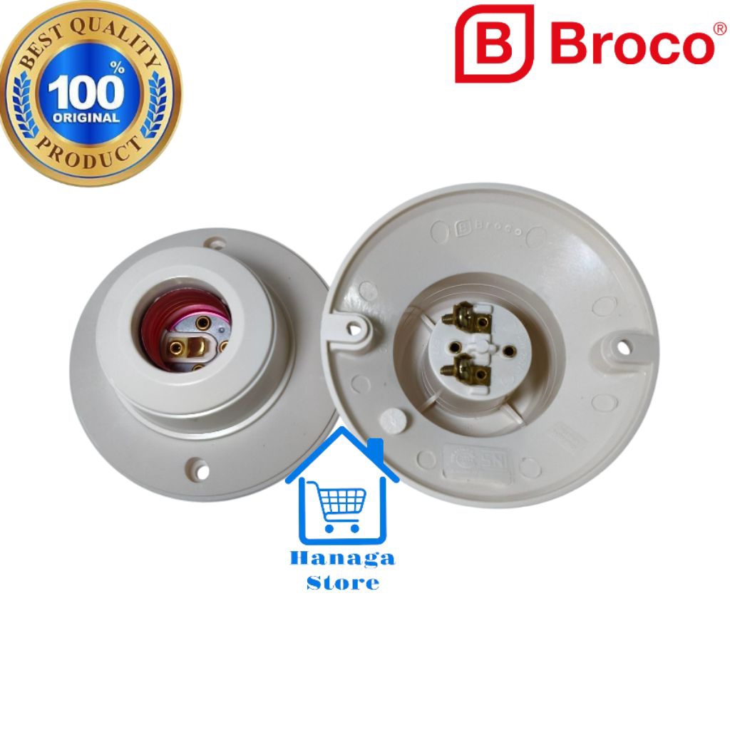 BROCO 1212 Fitting Lampu Bulat/Fitting plafon Bulat Broco