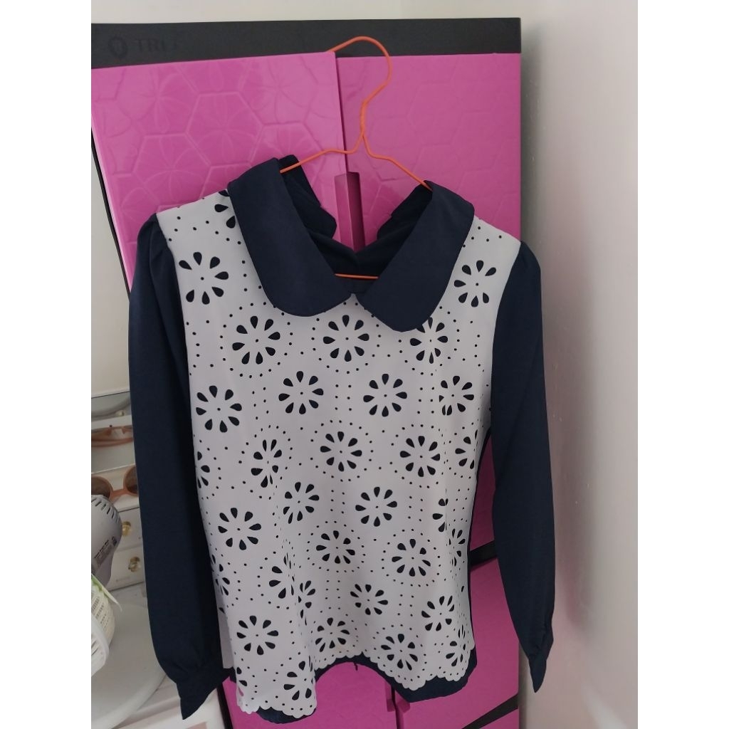 preloved blouse navy