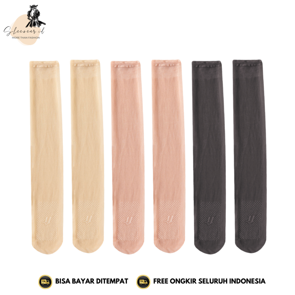 SHEWEAR KK708 Kaos Kaki Stocking Anti Licin Jempol Selutut Kaos Kaki Wanita Panjang Selutut Warna Ku
