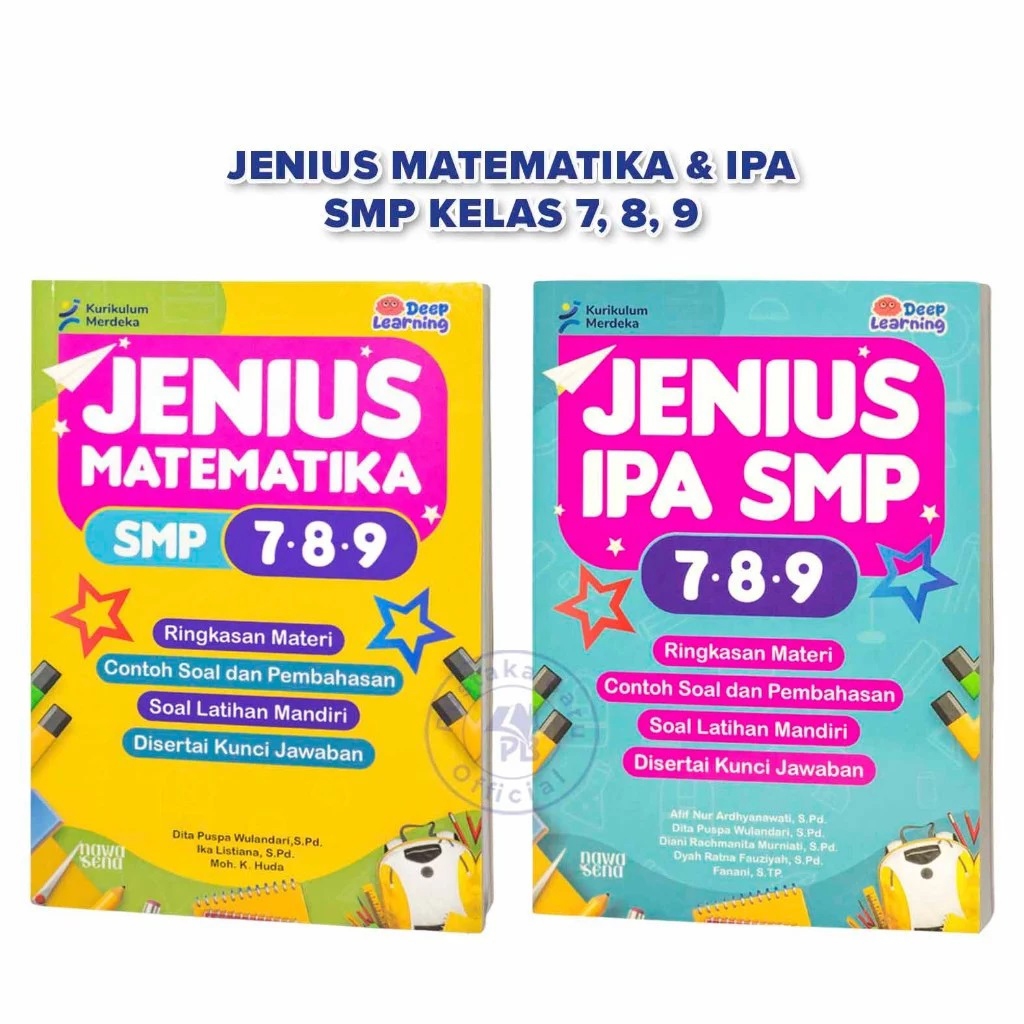 BUKU JENIUS IPA SMP & MATEMATIKA SMP – Ringkasan Materi & Latihan Soal Lengkap Kelas 7, 8, 9