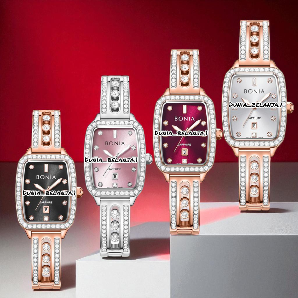 Original 100% Jam Tangan Wanita Bonia Cristallo B10853 BNB10853 Saphire Garansi Resmi 2 Tahun