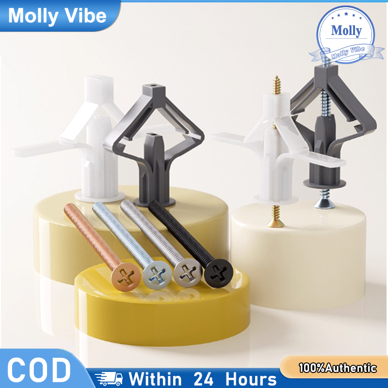 [50Pcs]Paket Bolt Ekspansi (Pesawat & Kupu-Kupu) Untuk Papan Gipsum Dinding Kosong Hiasan Dinding