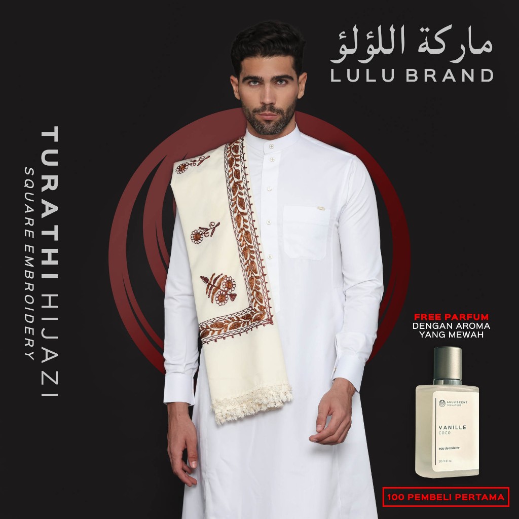 Sorban Imamah Hijazi Gutroh Saudi Import Pria Arab Premium Lulu Brand Turathi Free Parfum