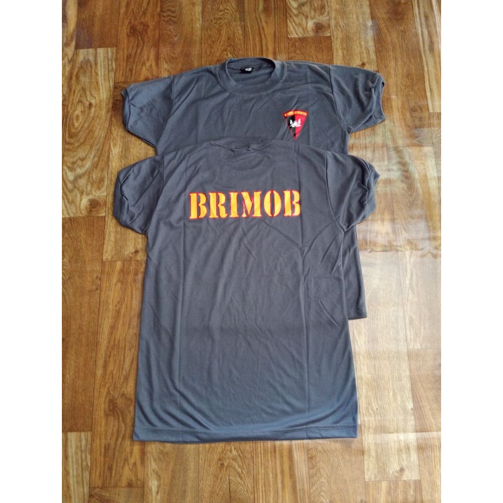 Kaos Pendek Coklat Brimob/ Kaos Brimob Coklat