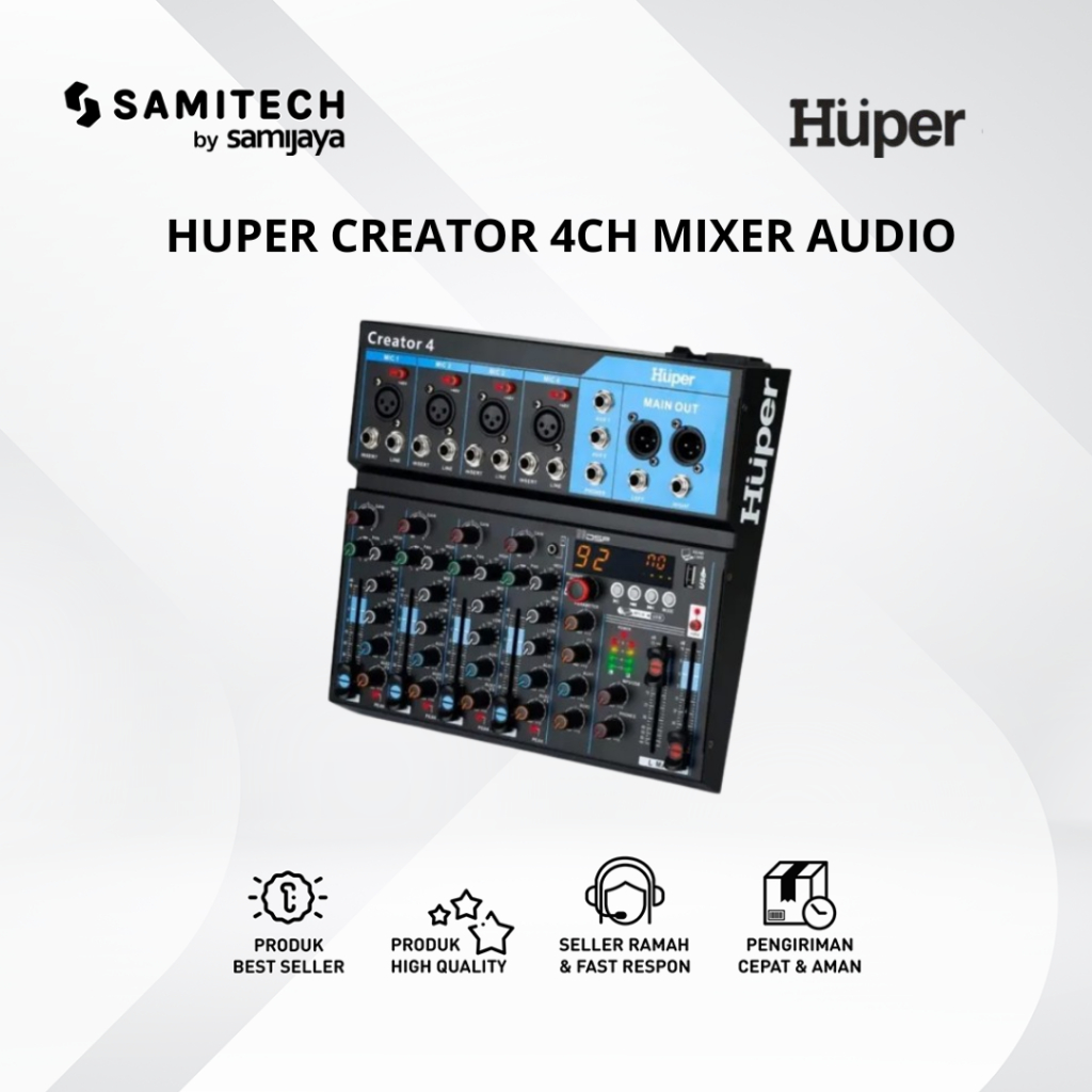 HUPER CREATOR 4CH MIXER AUDIO